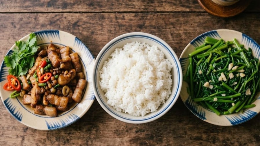 Bạn có thể ưu tiên ăn các món giàu protein trước rồi mới ăn các món chứa nhiều tinh bột như cơm.
